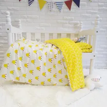 Хорошее качество корона хлопок постельное белье комплект мультфильм детское постельное белье, одеяло/простыни/подушки детские, с начинкой