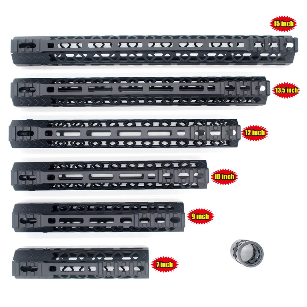 TriRock Ultralight Slim 7 'Ə'' 10 '཈'' 13 5 'ཋ'' M lok Handguard Rail Picatinny Mount System _black