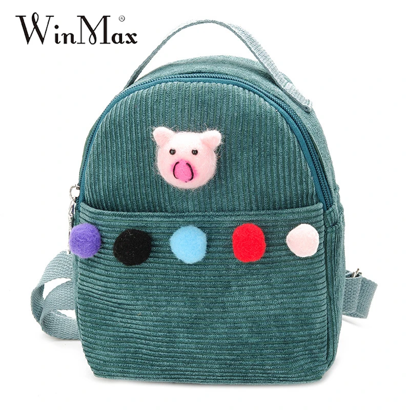 Lovely Children School Bag Cute Satchel Backpack for Girls Corduroy Mini Bag Cheap Pack Kids ...