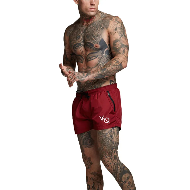 Мужские фитнес-модные спортивные и досуговые быстросохнущие три-брюки горячие пляжные тонкие простые брюки удобные шорты