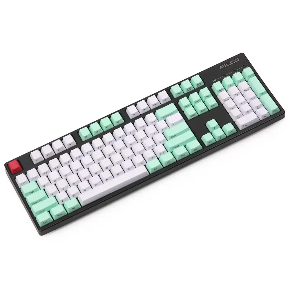 Боковые колпачки с принтом толстые ПБТ wasd брелоком съемник esc красные для wried