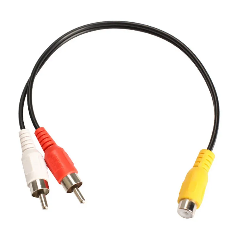 

3.5mm 1/8" Audio Cable Stereo RCA Female Jack to 2 RCA Male Plug Y Splitter Audio Video AV Adapter Cable