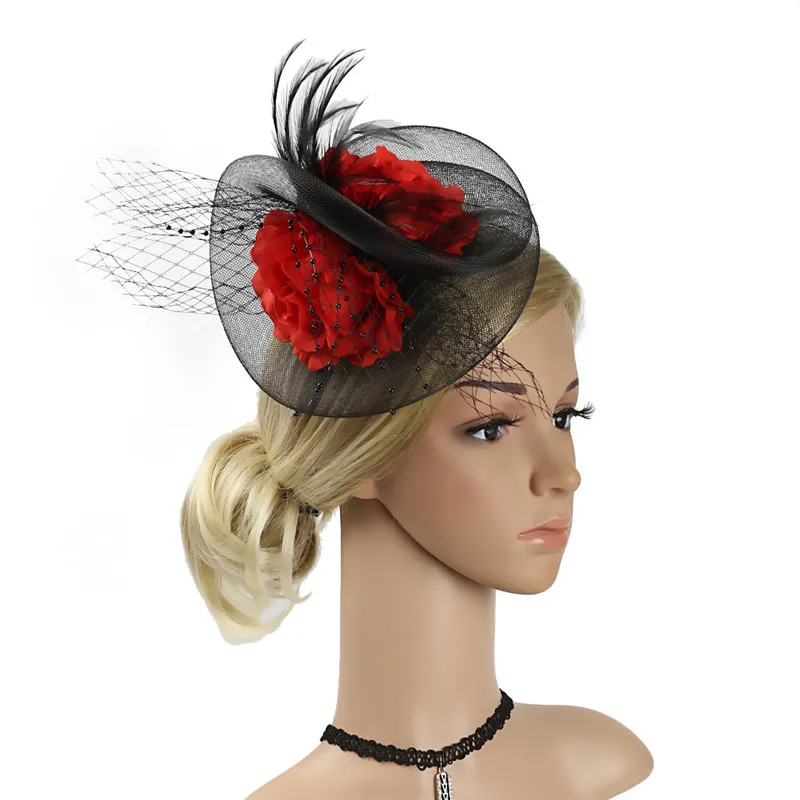 Flore ободок-Вуалетка для танцев Aliceband Cocktail Ascot гоночный женский день аксессуары для головных уборов вечерние шляпы
