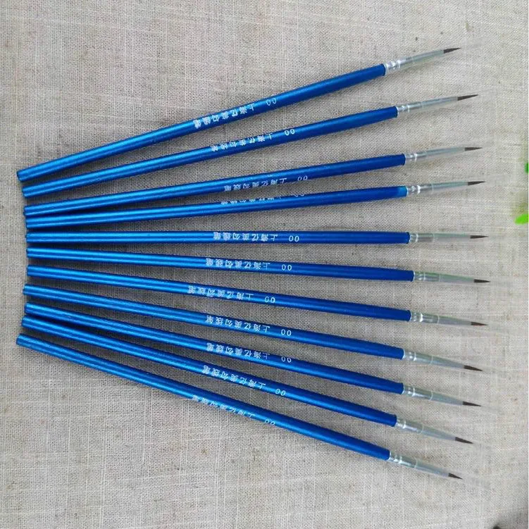 Kopen 10 stks set Nylon Haar Aquarel Gouache Penselen Verschillende Vorm Ronde Wees Tip Schilderen Borstel Set Art Supplies
