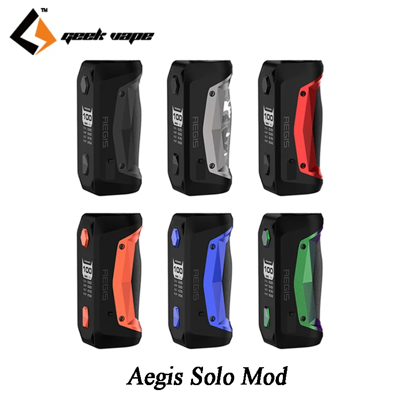 Оригинальный мод Geekvape Aegis Solo боксмод 100 Вт для электронной сигареты подходит