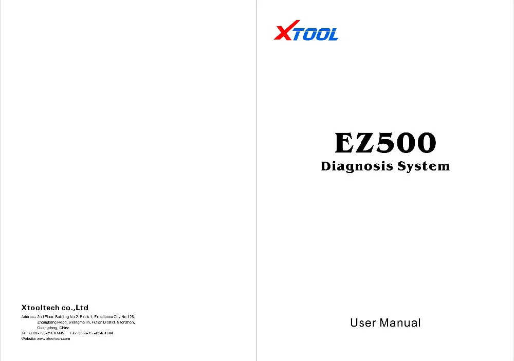 Оригинальная XTOOL EZ500 полная система диагностики для бензиновых транспортных средств с таким же, как PS90 диагностический инструмент