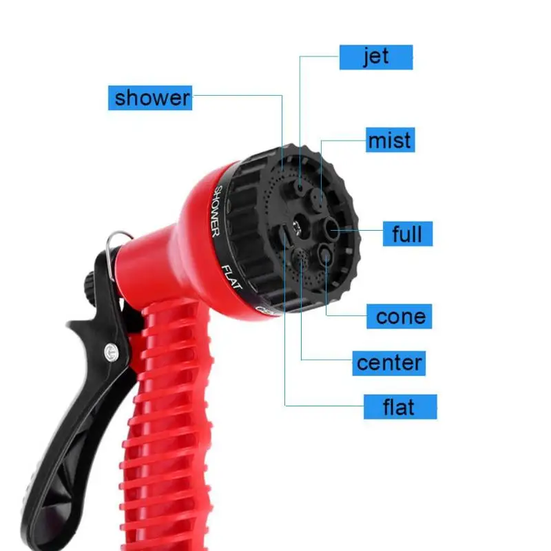 Высокое качество расширяемый гибкий водяной пластиковый шланг высококачественная ткань трубы Многофункциональный спрей для полива пистолет для сада автомобиля