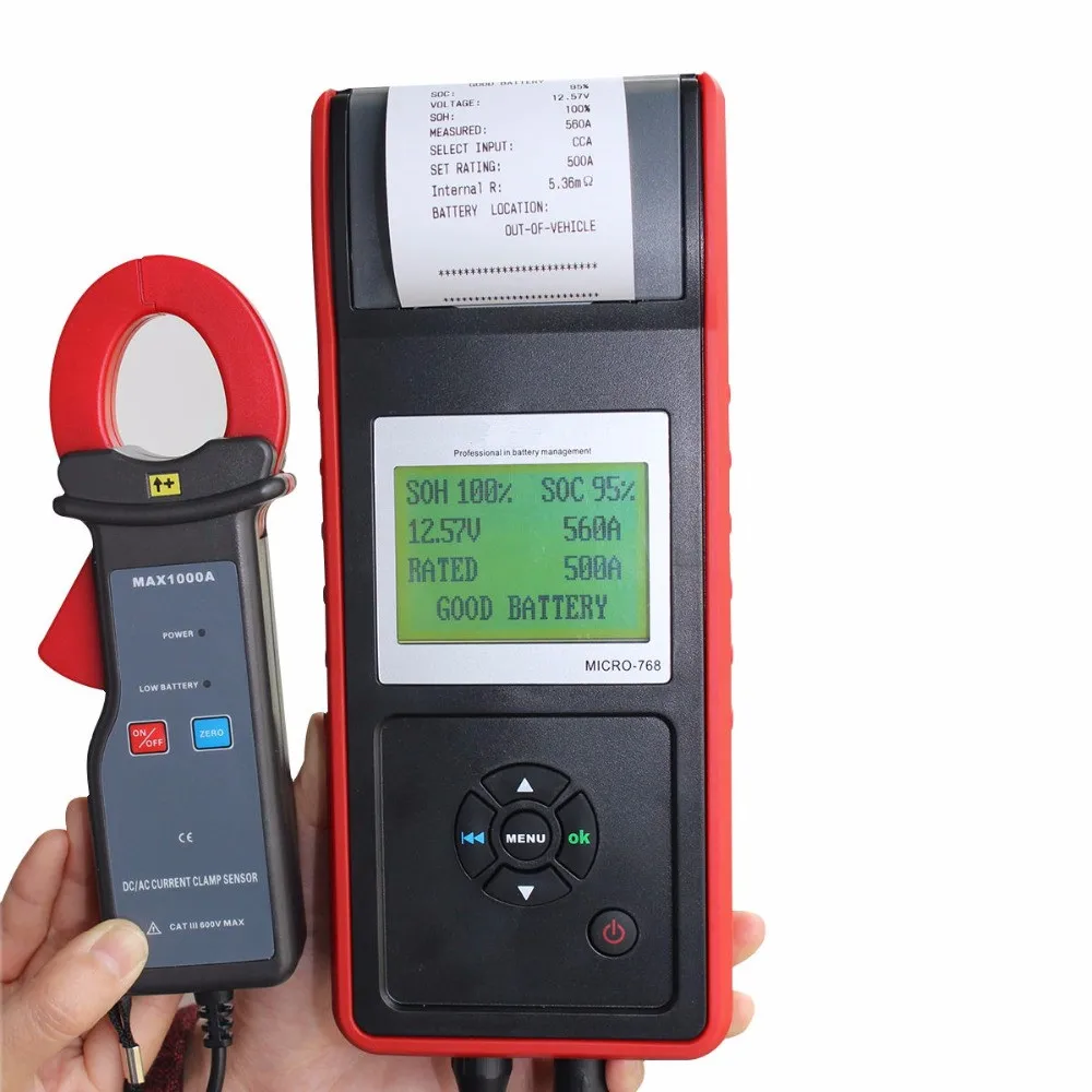 High Quality Original Car Battery Tester With Printer cca Auto Battery