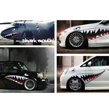 

Decal Stickers Waterproof Car Shark Mouth Teeth Graphics PVC Cool Practical Attractive