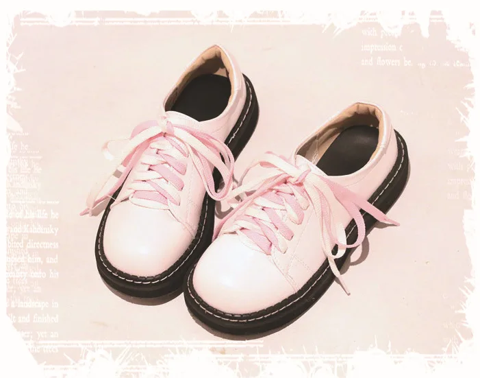 

Japanese sweet Lolita shoes kawaii girl student daily thick bottom lacing kawaii shoes comformtable women shoes loli cosplay cos