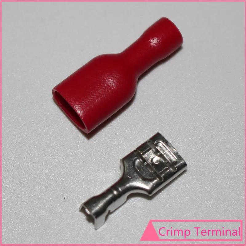 100 шт. обжимные клеммы 6 3 мм для проводов 22AWG 16AWG 0 5 мм2|connector circular|connector toolspades tips |