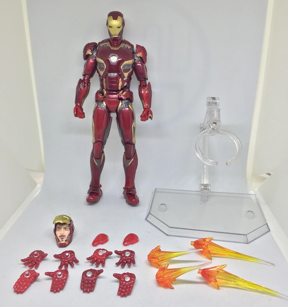Marvel Мстители Лига Железный человек Mark45 Mafex 022 ПВХ фигурка игрушка кукла рождественский подарок на день рождения