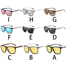 9 цветов, мужские, женские, унисекс, цветные поляризованные солнцезащитные очки для вождения, алюминий, магний, леопард, ноги, прямоугольные оттенки, UV400 очки