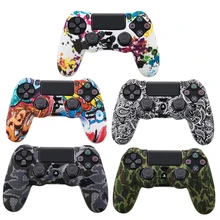 Цветной силиконовый резиновый мягкий чехол для геймпада PS4