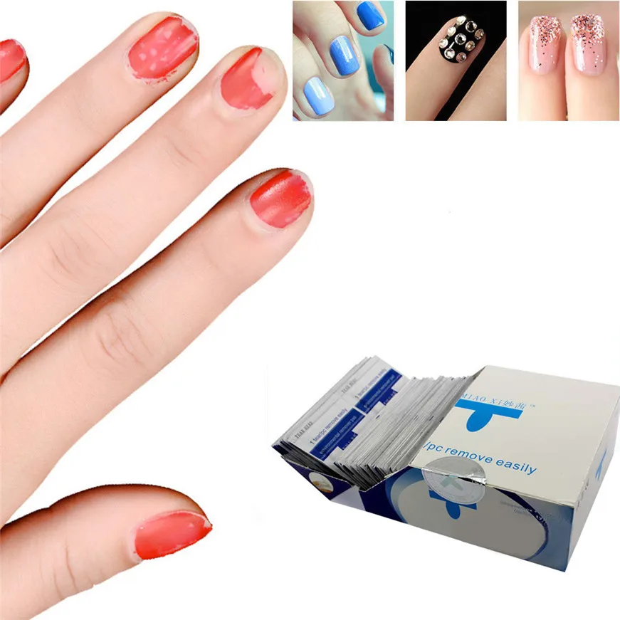 

2017 cleaner 200pcs Nail Art Polish Easy Cleaner Wraps UV Nail Remover Gel Care Tools Cleaner