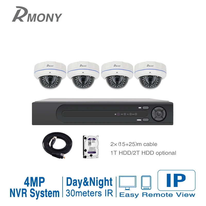  8CH POE NVR Kit 4.0MP IP POE Camera CCTV P2P Vandalproof IR LEDs Camera Waterproof Outdoor WDR cctv camera security system kit 