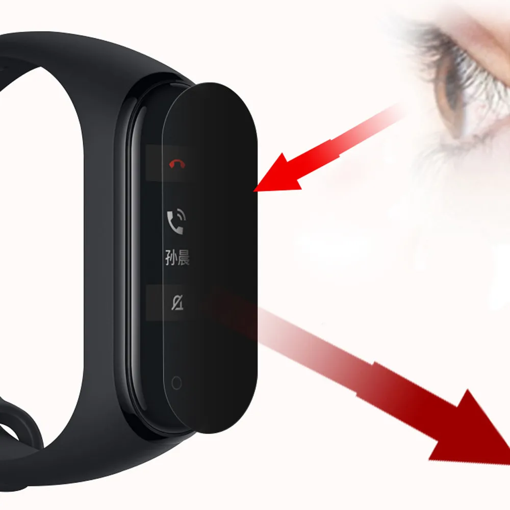 

2PC Privacy Anti-spy Soft Hydrogel HD Film Screen Protector Oleophobic Coating Screen Film For Xiaomi Mi Band 4 Y1030