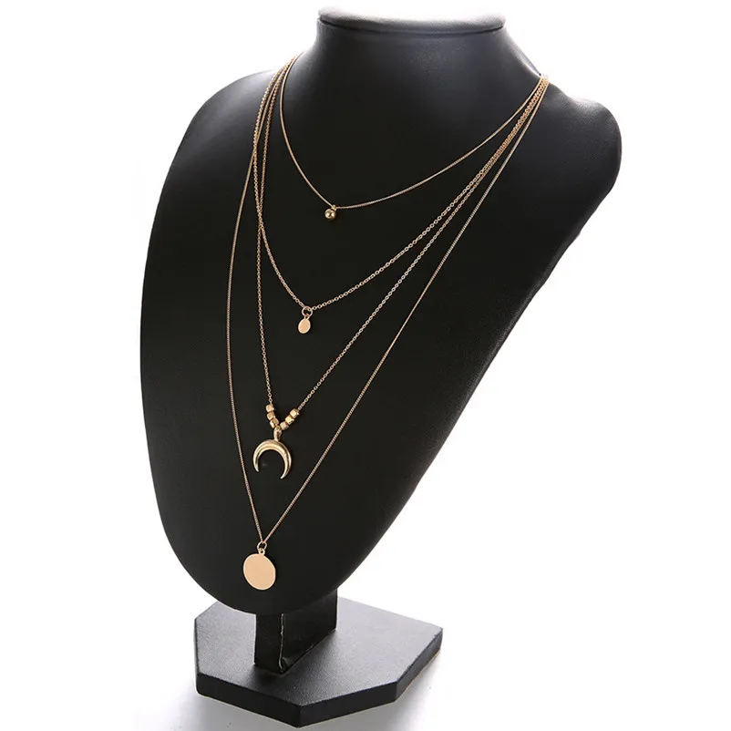 Necklace chain for women Moon Cross chokers Elegant Pendant Jewelry Neck accessories collares mujer Collier ras de cou A09#N (2)