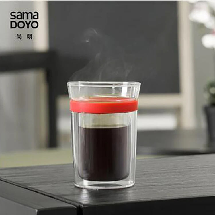 Samadoyo анти-ожога кружка 300 мл свадебное стекло es Термостойкое высокоборосиликатное стекло двухслойная стеклянная кофейная чайная чашка S080C