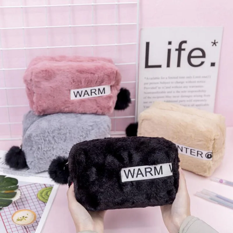 Large Capacity Plush Cosmetic Bag Multifunction Makeup Beauty Bag Pouch Fashion Portable Toiletry Make Up Case Necessarie Large Capacity Plush Cosmetic Bag Multifunction Makeup Beauty Bag Pouch Fashion Portable Toiletry Make Up Case Necessarie