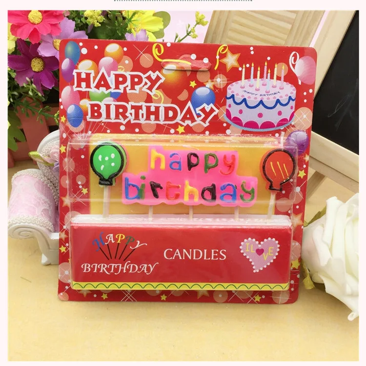 Birthday candles happy birthday holiday candle letter candles bougie colourful Colored a set