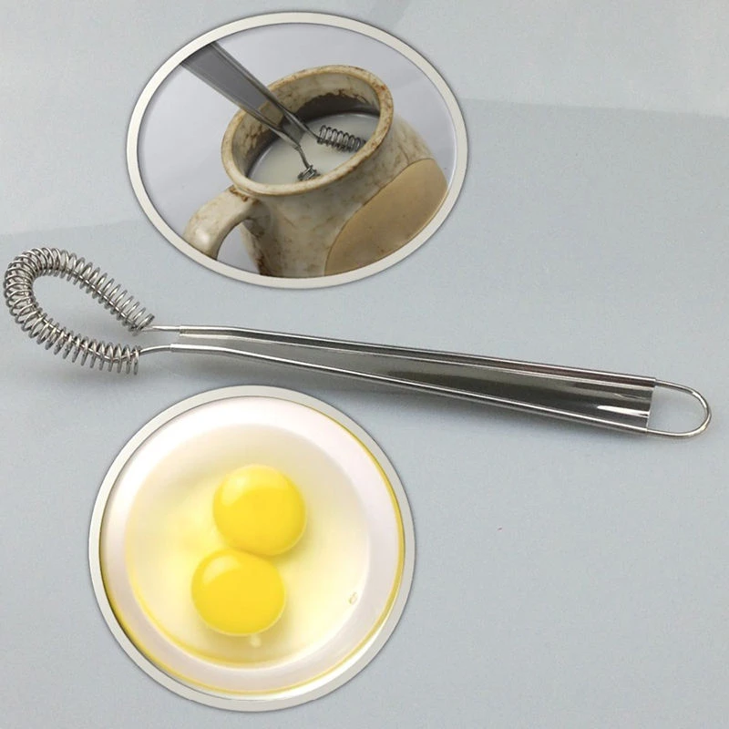 Stainless Steel Egg Beater Hand Blender Silver Wire Whisk Mixer 20cm/7.9'' For Baking Cooking Tools Kitchen Appliances