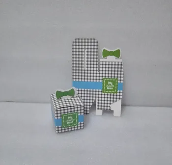 

Christmas Gift Boxes My Little Man Bow Baby Shower Candy Box Birthday Party Chocolate Boxes jewelry case