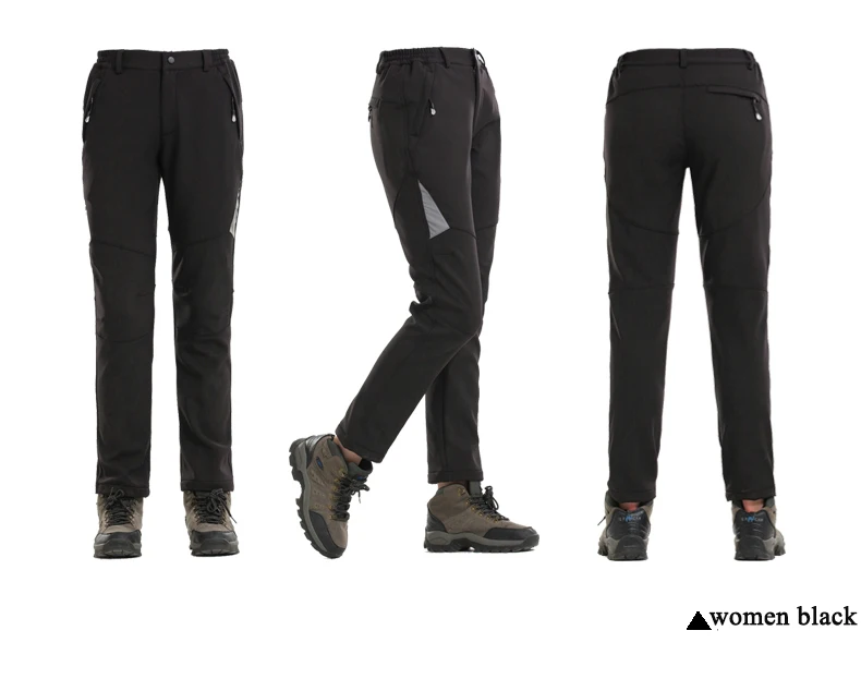 Уличные женские лыжные брюки мужские походные лыжные брюки флисовые термо треккинговые ветрозащитные водонепроницаемые брюки для женщин