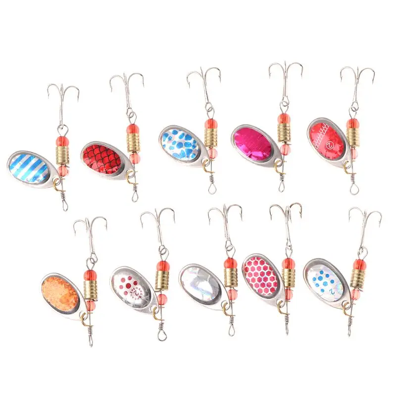 10 шт./компл. Рыболовный набор пайеток вращается Sequin Hook тип с коробкой приманка Пресноводная рыба hoking соблазнительный инструмент