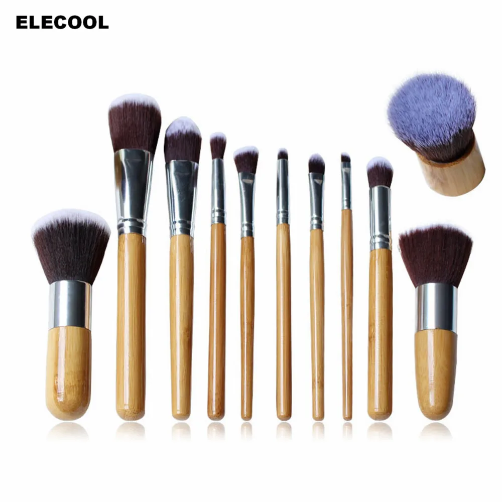 Buy ELECOOL 11Pcs Wood Cosmetic Tools Set Eyeshadow