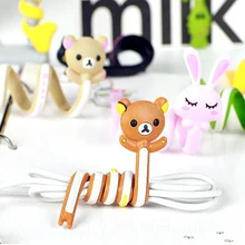Cute Cartoon Earphone Wire Cord Cable Winder Organizer Holder for iPhone 5/6 Tablet MP3 MP4 Electric Cable winding thread tool