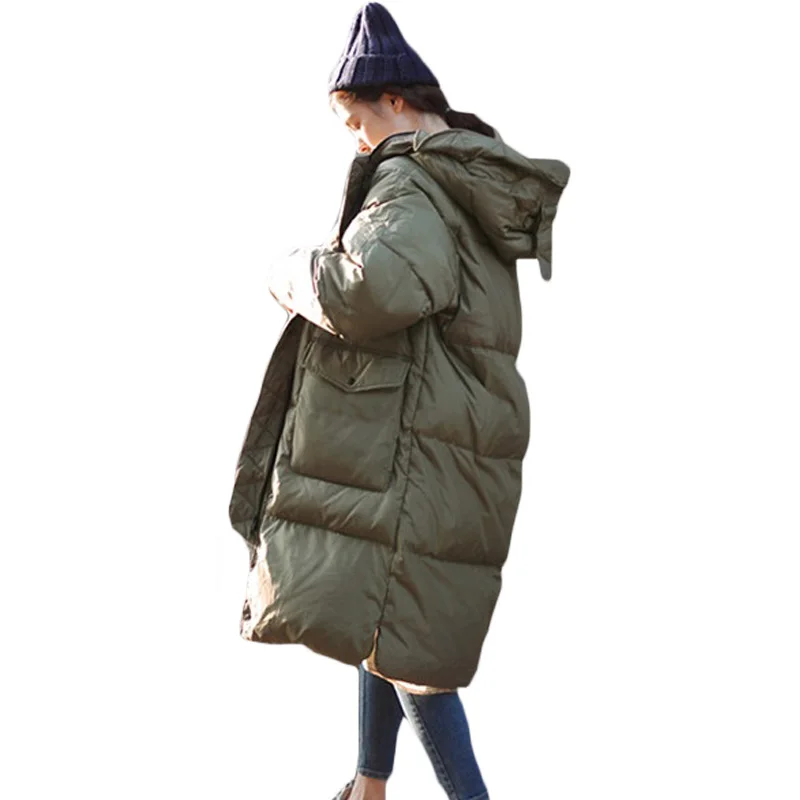 Женские зимние куртки больших размеров, длинное теплое пальто, свободный стиль, Женская парка Winterjas Dames Abrigos Mujer Invierno XH419
