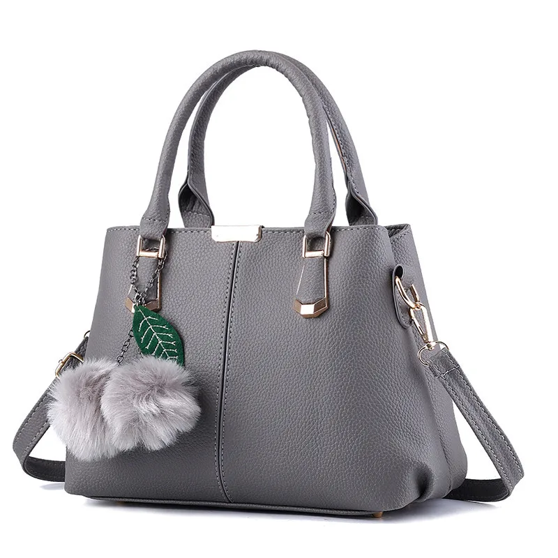 Fashion PU Women Handbag Grey Casual Shoulder Bag Multifunction