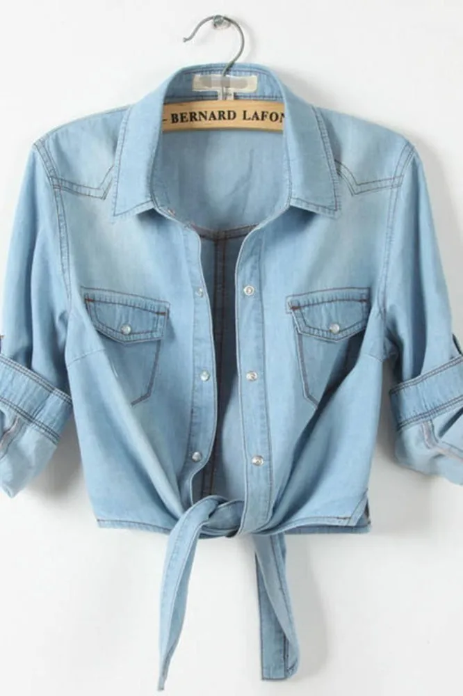 Greatest  2019 New Women Jeans Coat Feminine Jackets Women Jacket 3 / 4 Sleeve Female Autumn Coat Denim Jacke