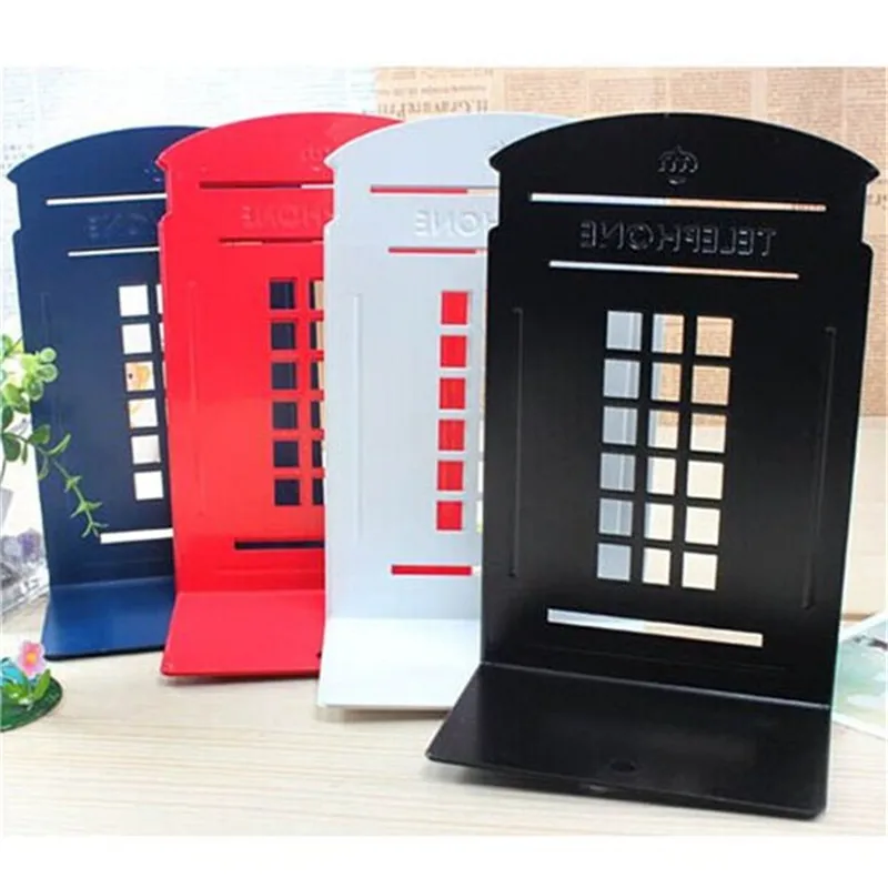 

Coloffice 2pc/set Cute large creative iron Retro Paris phone bookends book block book folder desk organizer school&office supply