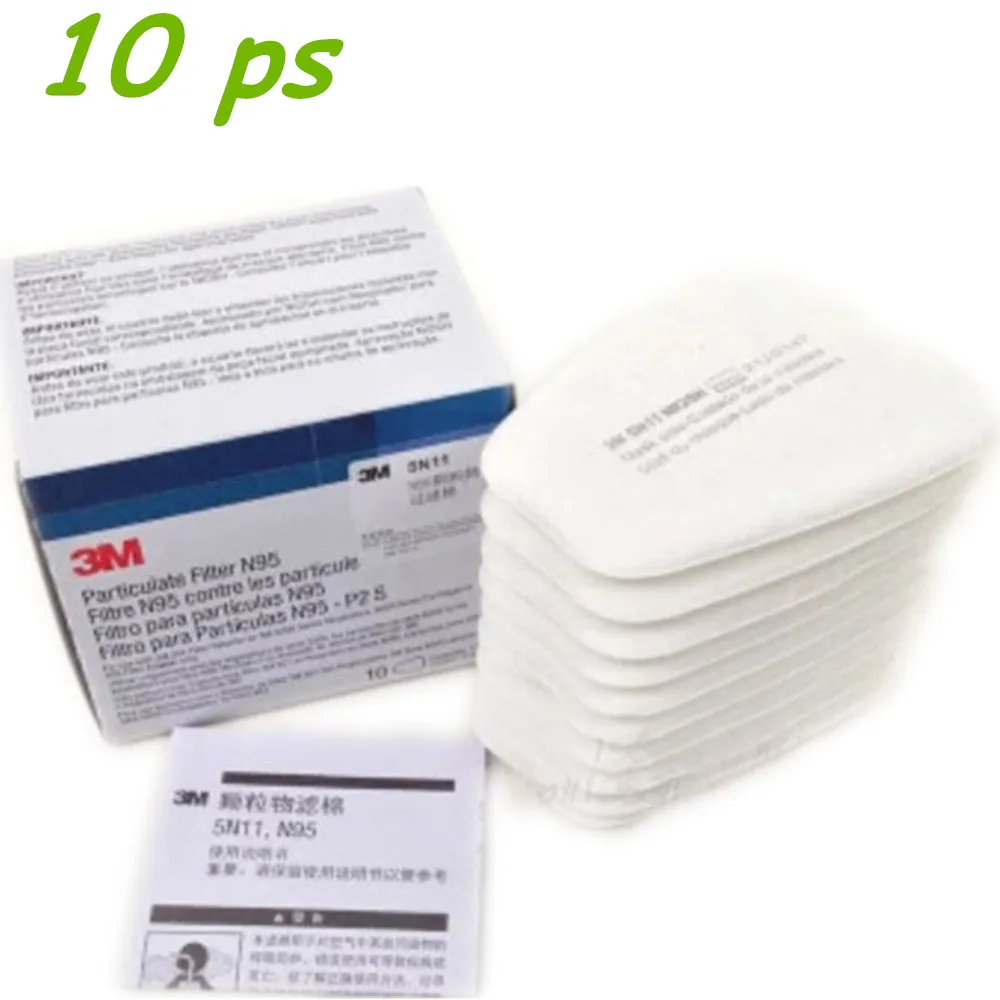 

10PCS 5N11 Respirator Filters Cotton Gas Mask Facepiece Respirator Replacement fit for 5000 6000 Series Cartridges N95