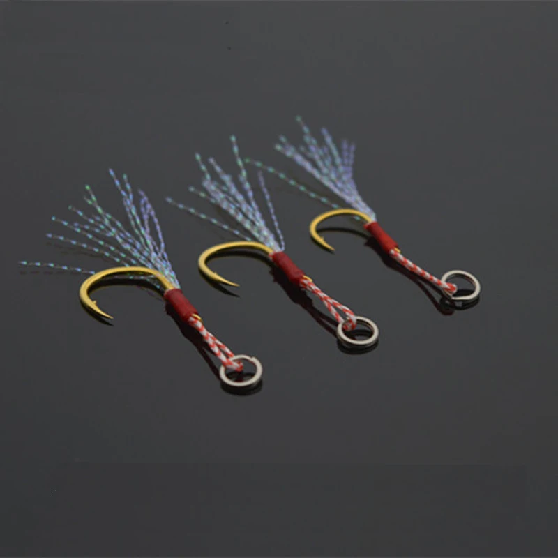 5pcs Lead Fish Hooks High Carbon Steel Fishhooks BKK Jig Hook