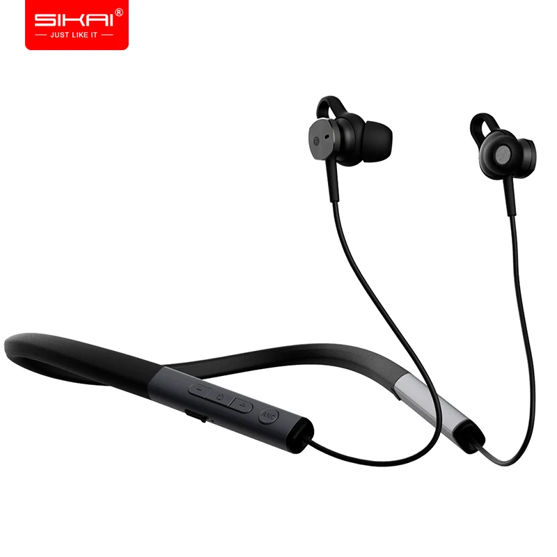 

Wireless Headphones ANC Headest Stereo V4.2 Bluetooth Earphones Sport Neckband Magnetic Active Noise Cancelling Standby 200h Mic