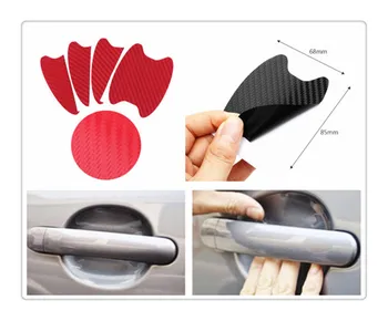 

Car shape 3D carbon fiber door handle wrist anti-scratch sticker for Renault Eolab Twizy Twin-Z Twin-Run Symbol