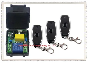 

latest AC 220 V 1CH Wireless Remote Control Switch System 1pcs Receiver + 3pcs one-button metal Remote 315mhz/433mhz for JRL2201