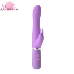 10 скоростей двойной Вибратор Кролик G spot вибратор силиконовый Slimline, Гладкий Водонепроницаемый вибратор фаллоимитатор, взрослый продукт