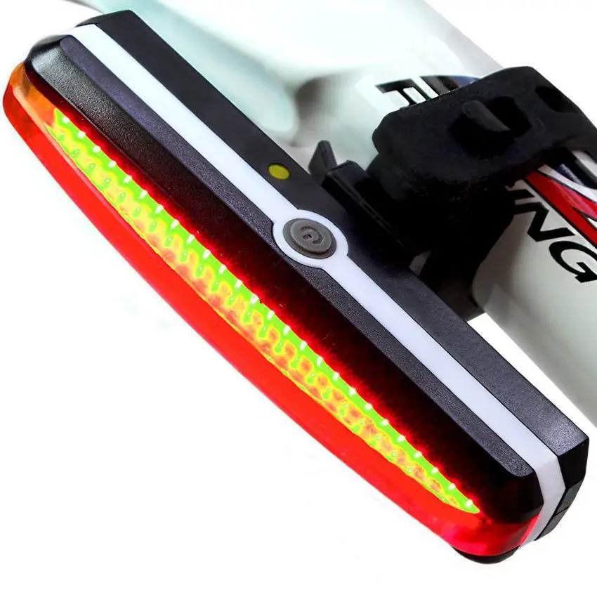 Водонепроницаемый USB Перезаряжаемые светодио дный Прокат велосипедов света передний задний фонарик