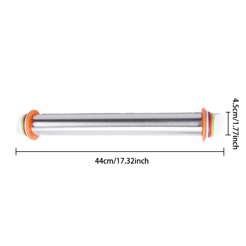 17 дюймов Регулируемый Скалка из нержавеющей стали толщиной кольцо соотношение тесто ролик инструмент для выпечки печенья для выпечки, пиццы в виде ракушки