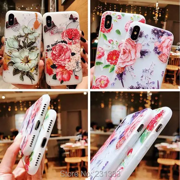 3D Матовый Мягкий чехол из ТПУ с рельефным цветком для Samsung Galaxy S8 PLUS S9 NOTE 9 NOTE9 J4 J6 J2 PRO