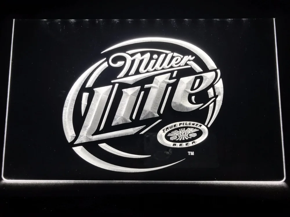 A016 Miller Lite/Пиво отображает логотипы светодиодный неоновый светильник