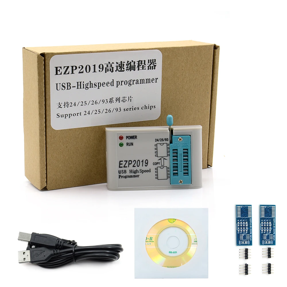 

2018 Newest EZP2019 USB high-speed SPI Programmer support win7 & win8 24 25 93 EEPROM 25 flash bios chip Factory Price