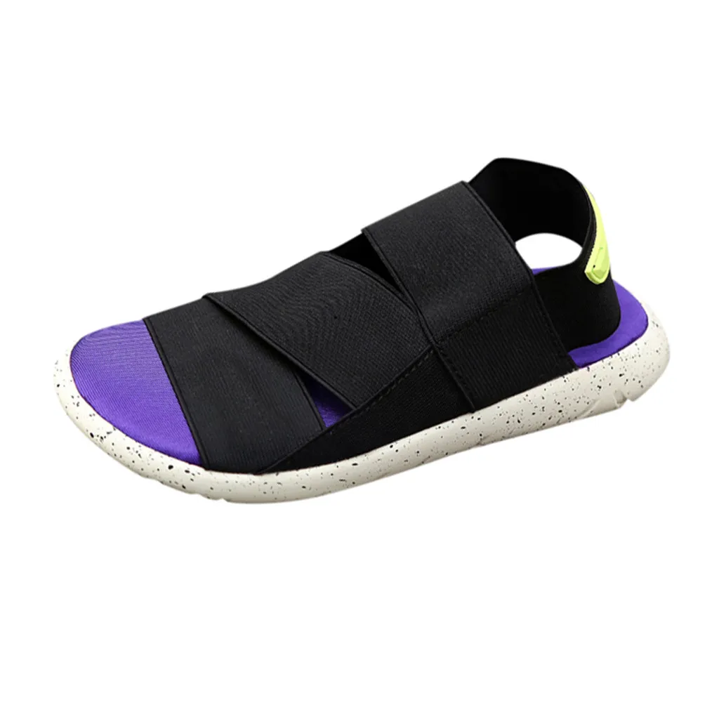 Летние модные Нескользящие сандалии на толстой подошве; повседневные шлепанцы с круглым носком; Легкие дышащие сандалии; модная обувь; A3063 - Цвет: PP