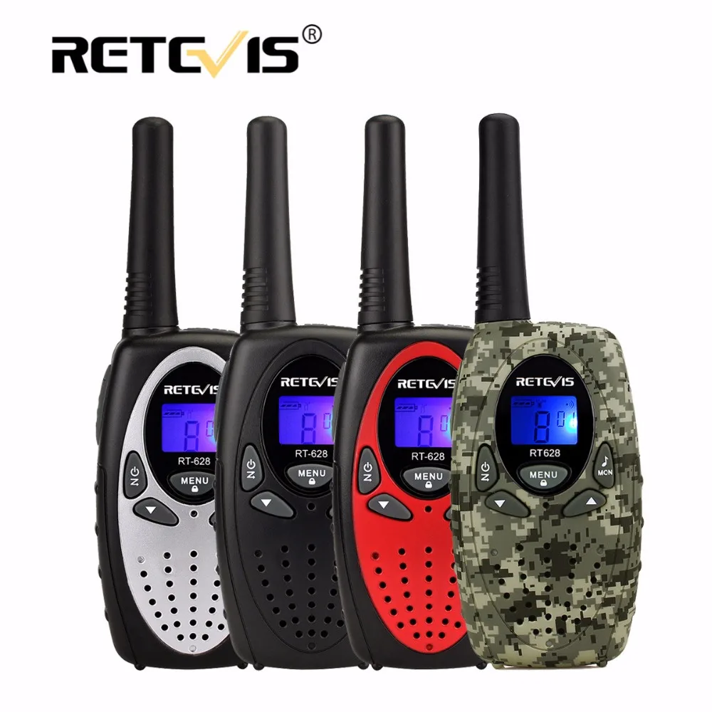 2pcs Retevis RT628 Walkie Talkie Mini Kids Radio PMR FRS 0.5W PMR446 8/22CH VOX PTT LCD Display Children 2 Way Radio Transceiver