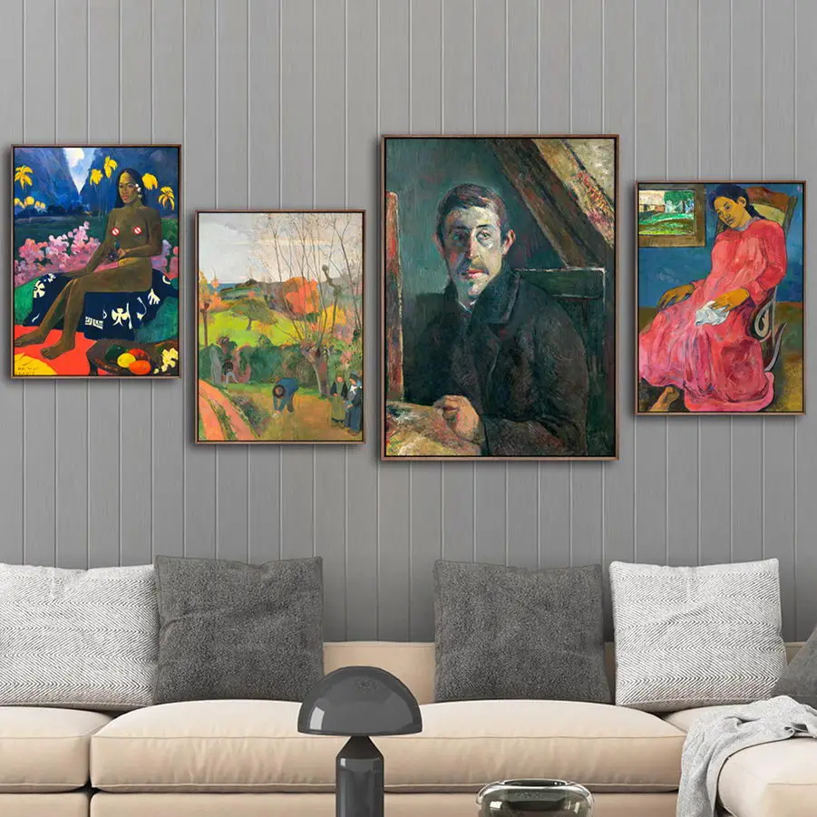 

Canvas Modular Pictures Home Decor Wall Art HD Print French Paul Gauguin Painting Watercolor Nordic Style Poster For Living Room
