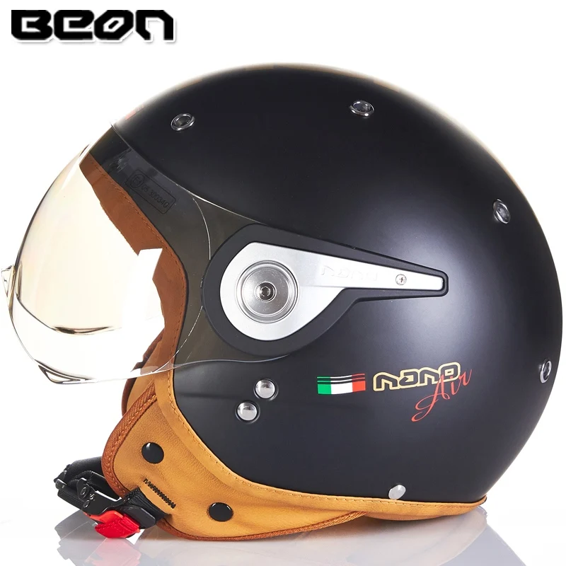 Beon мотоциклетный шлем мотоцикла vespa casco capacete открытым лицом capacetes motociclistas BEON B110A - Цвет: 2